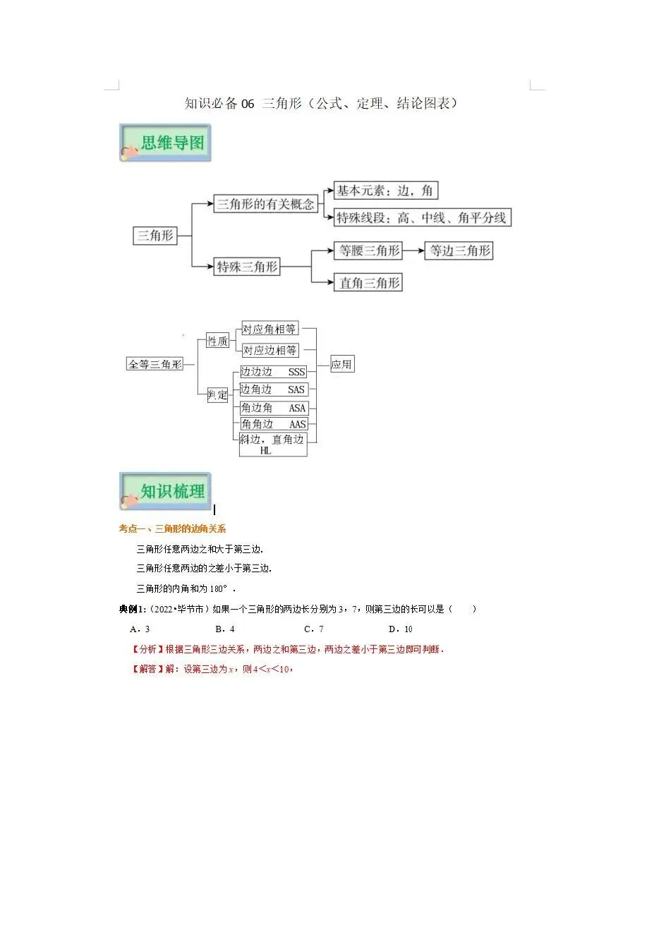中考倒计时!临时抱佛脚专用-中考数学重点知识梳理 第53张