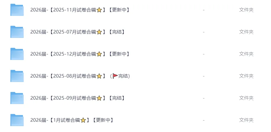 2026高考试卷资料合集【各地区】 免费分享 可下载 第1张