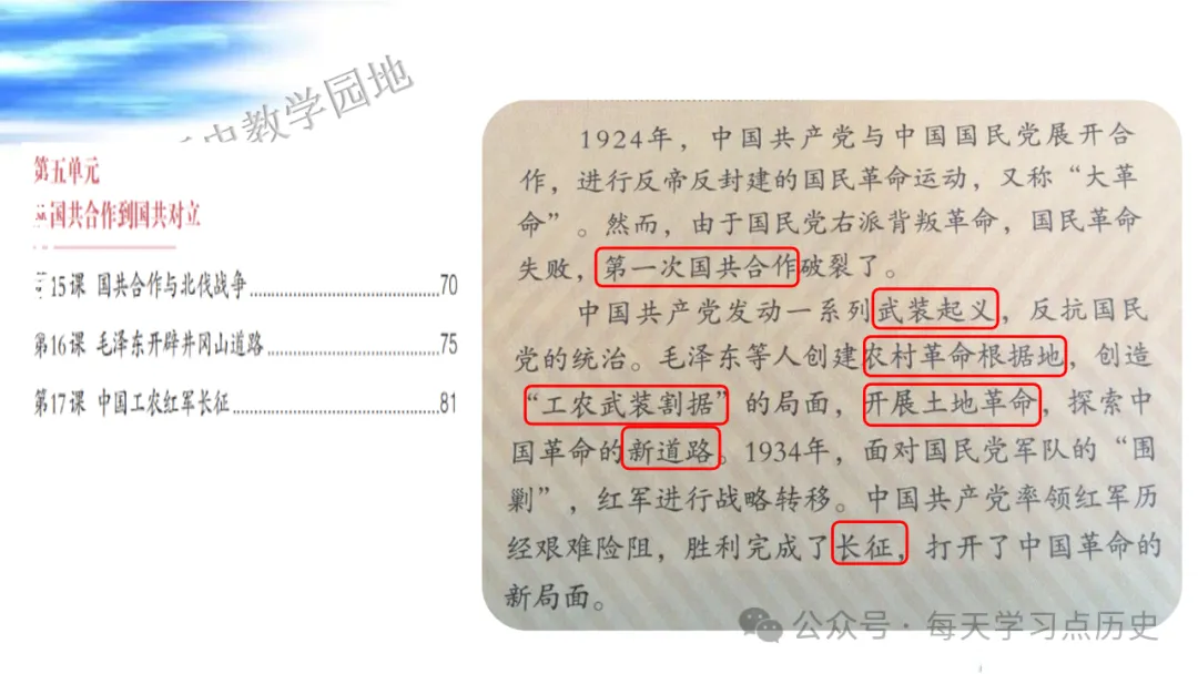 中考复习课件:中近代史--从国共合作到国共对立 第4张