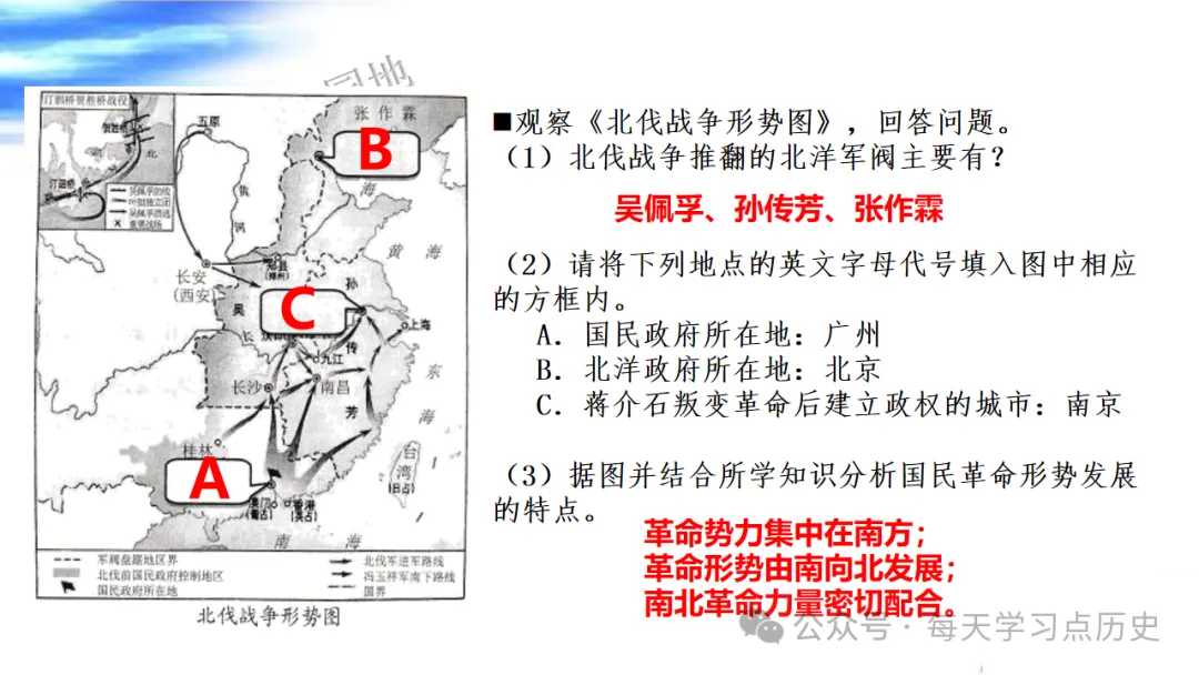 中考复习课件:中近代史--从国共合作到国共对立 第34张