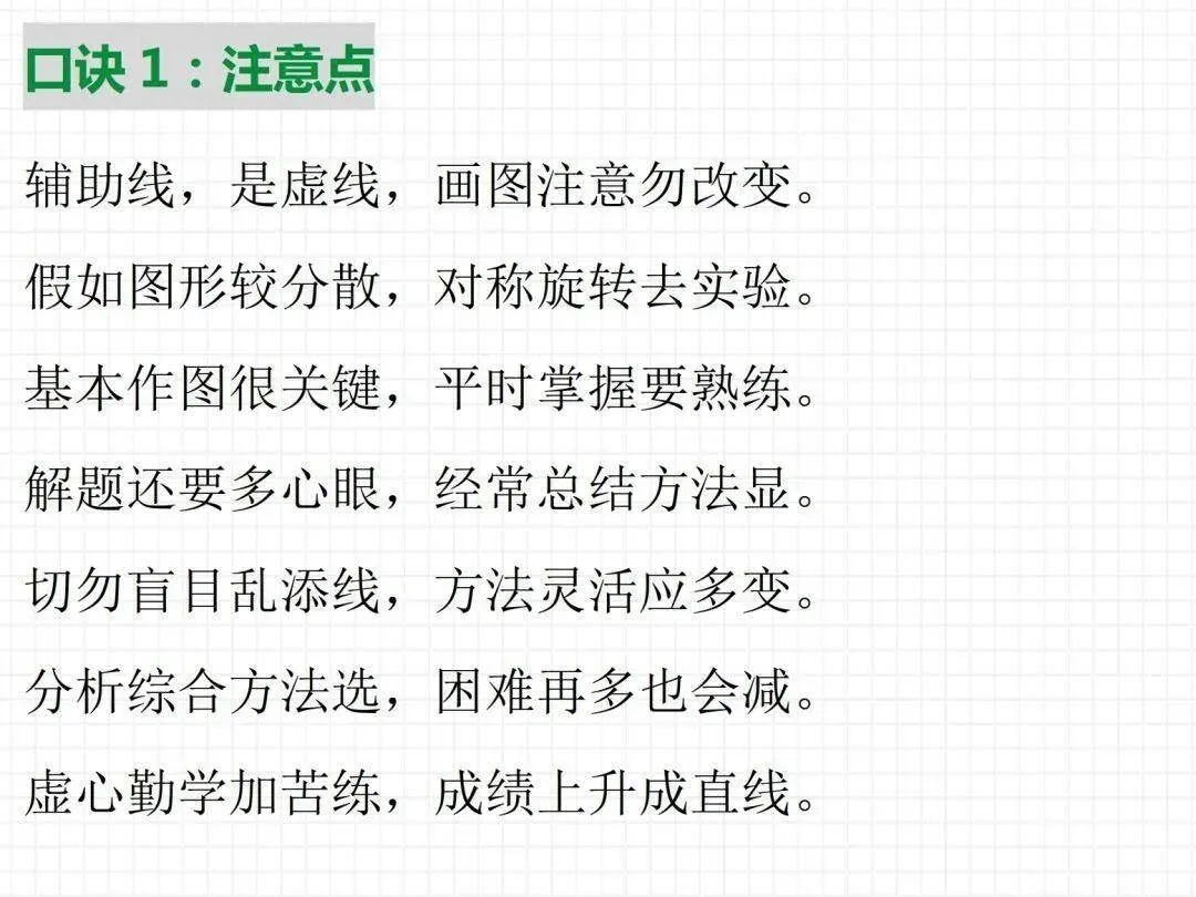 中考几何重难点突破:辅助线口诀 第1张