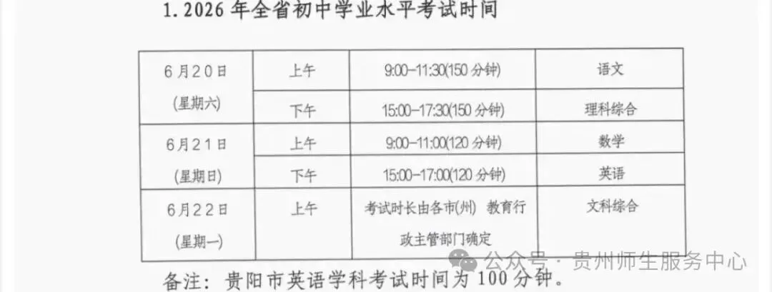 最新!贵州中考试卷结构有变化! 第2张