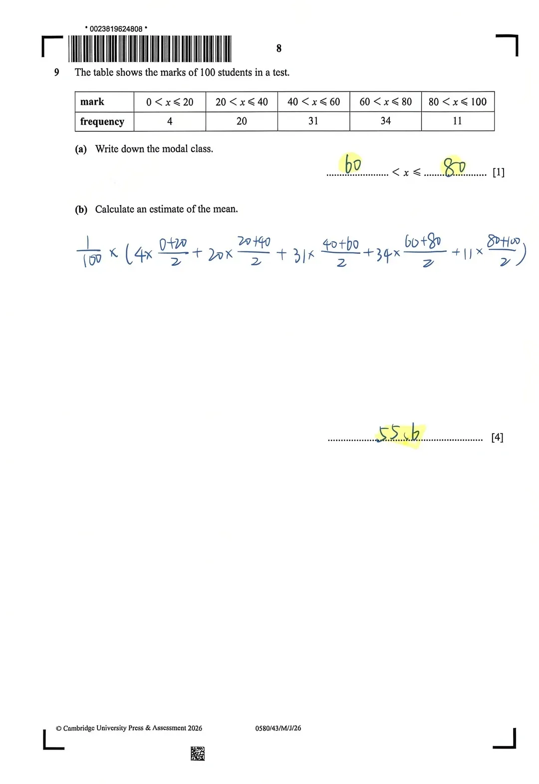 2026夏季大考IGCSE真题!IGCSE 0580中国区paper43真题+答案,高清完整版加详细解析 第6张 2026夏季大考IGCSE真题!IGCSE 0580中国区paper43真题+答案,高清完整版加详细解析 第6张