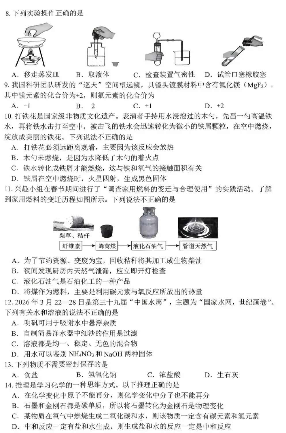 中考化学模拟卷 第2张