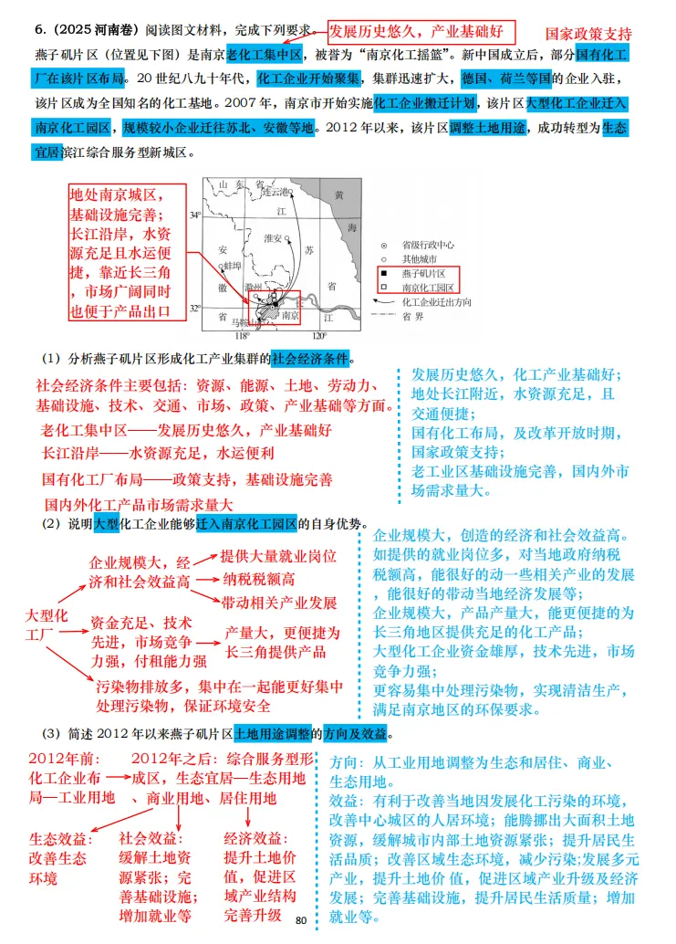 【真题拆解】近3年地理真题综合题:经典好题拆解—工业+服务业专题集锦 第7张