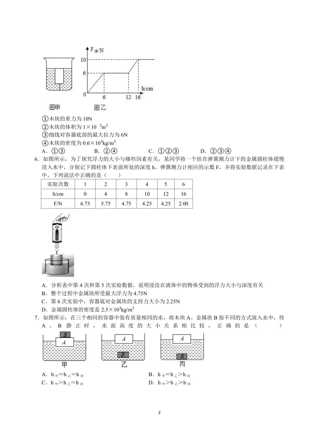中考物理压轴突破训练 第4张