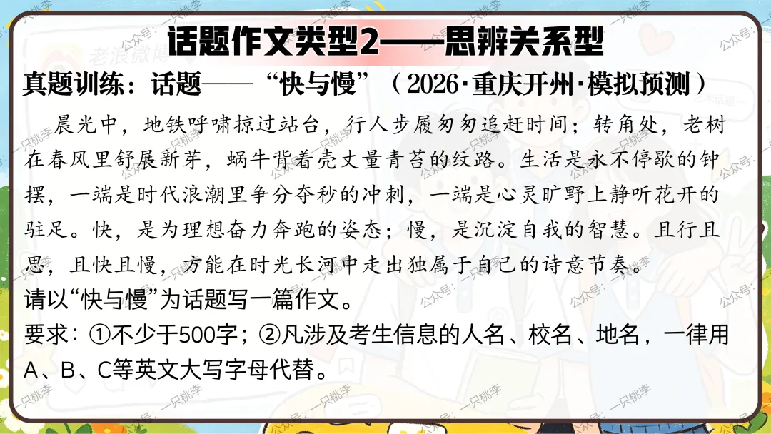 作文专题 |话题作文请按“#”号键:《中考作文复习——话题作文审题指导》PPT课件 第62张
