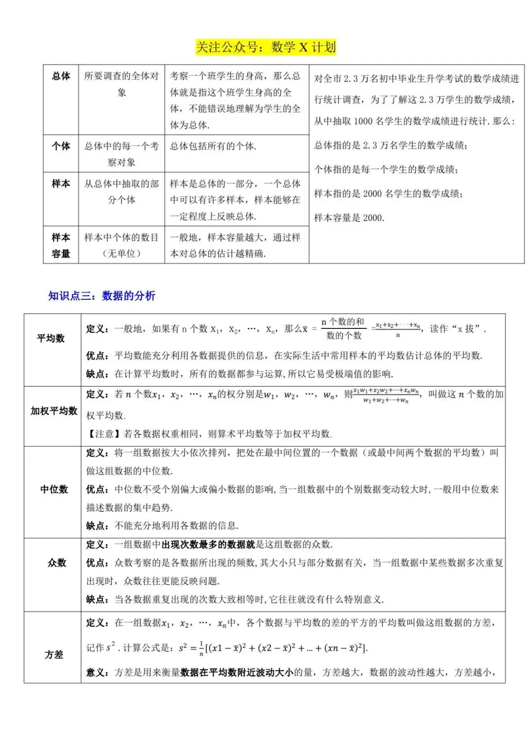 2026年数学中考难考及常考知识点: 统计与概率(2大模块知识梳理+7个考点+4个重难点+4个易错点)(原卷版) 第3张