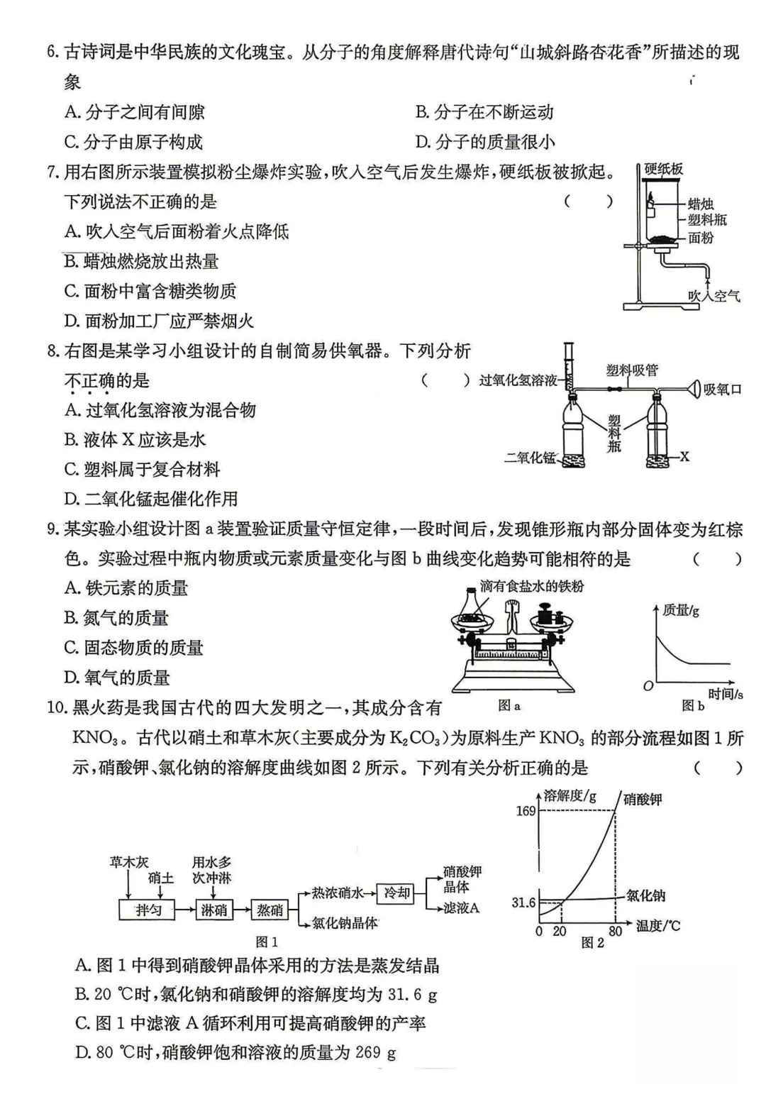 【化学】2026年中考学情调研模拟(二) 第2张