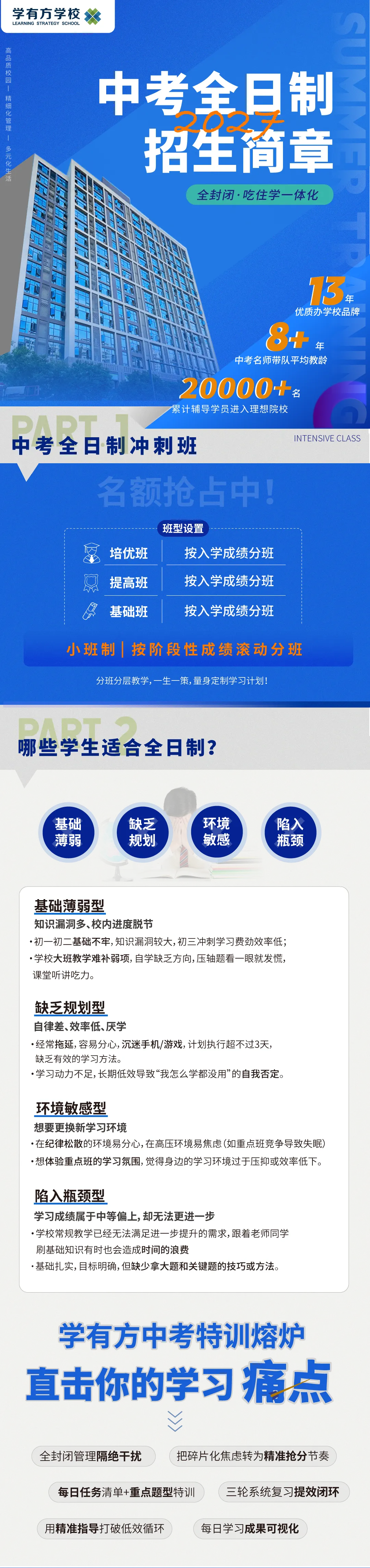 关键一年,封闭突围|学有方2027届中考全日制招生公告 第1张