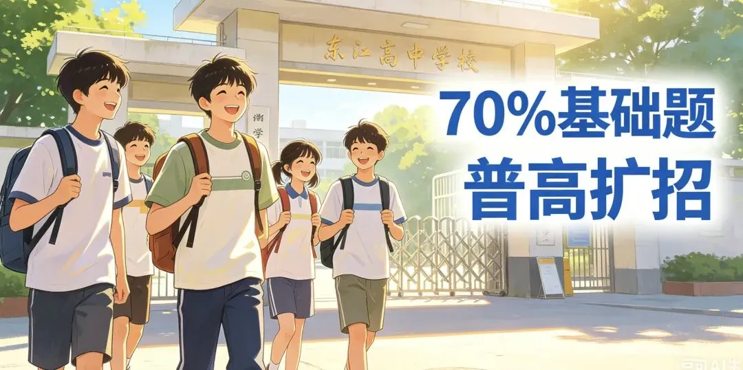 2026中考“放水”?70%基础题+普高扩招,一半孩子能上高中 第1张