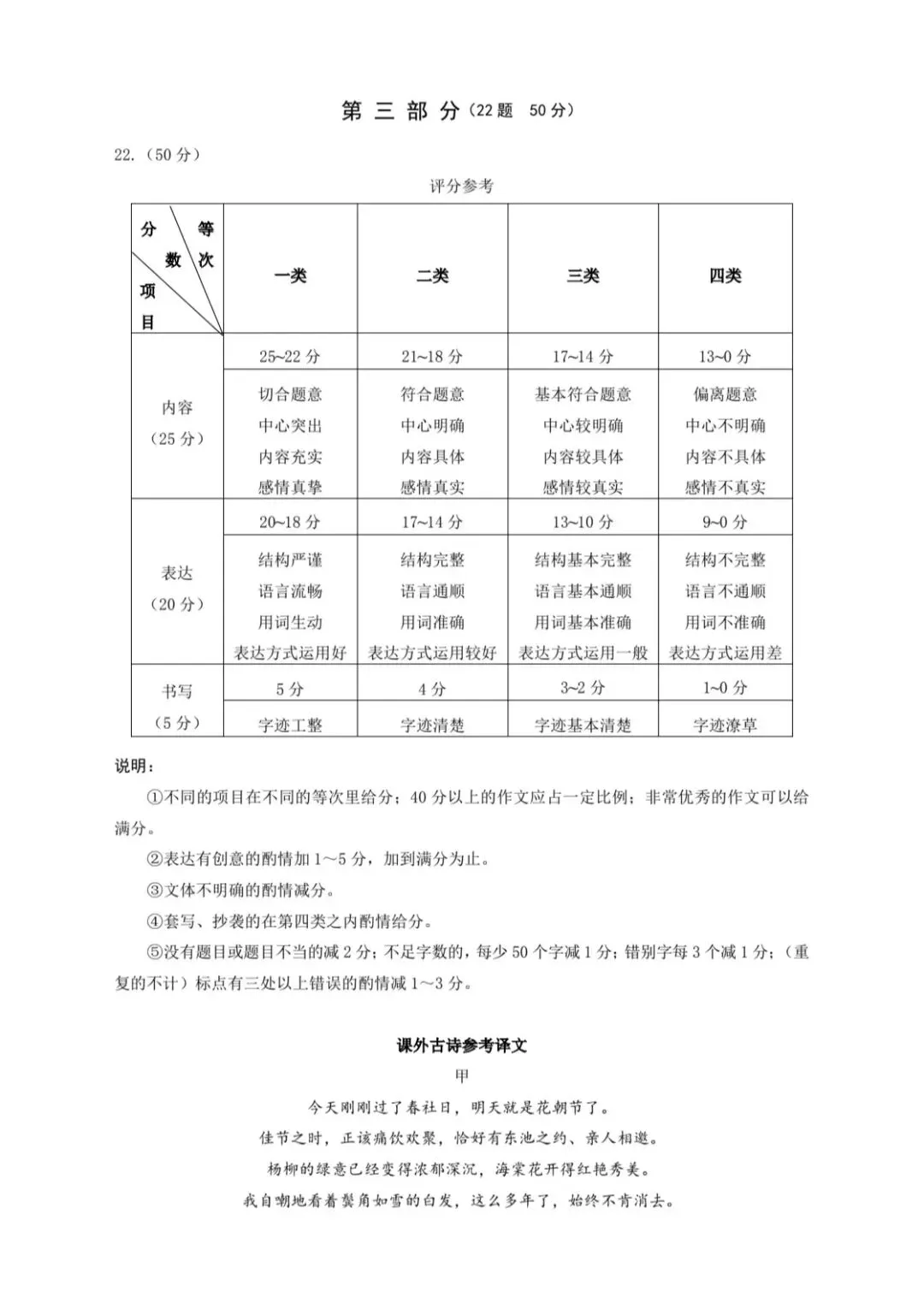 2026初中学业水平模拟考试语文试卷(一)(含答案解析) 第13张