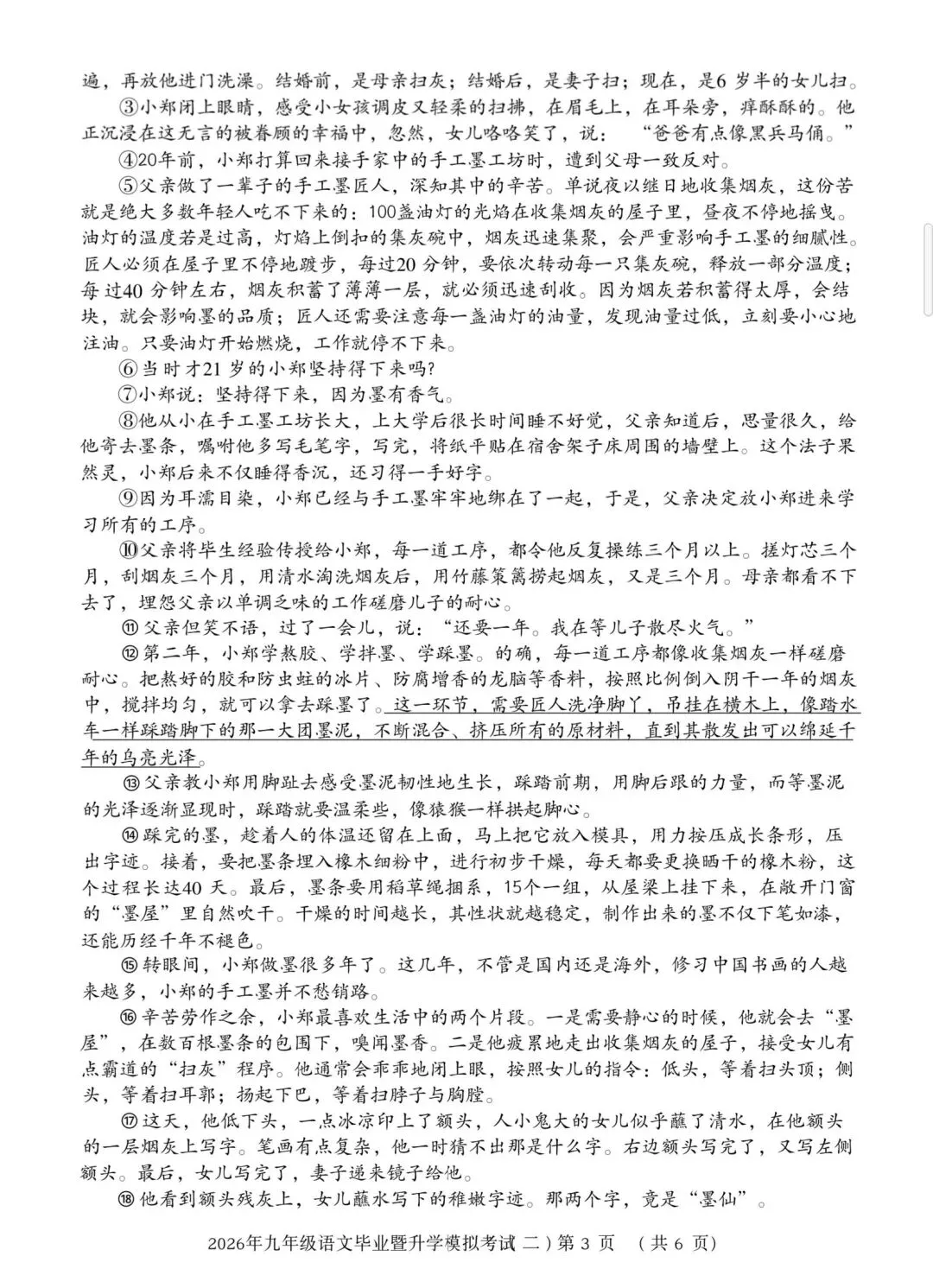 2026中考二模语文、物理、化学试卷 第3张