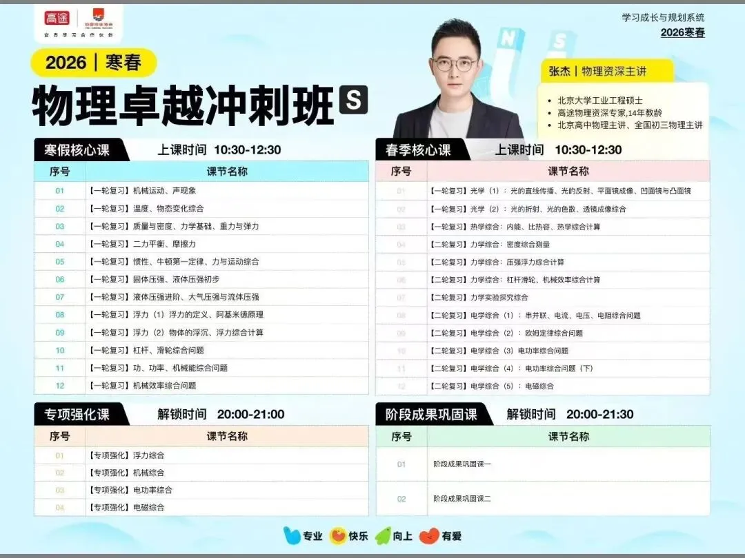 2026中考决胜冲刺精品班正式就位,全程贴合初三学习进度,课程实时同步更新,紧跟校内复习节奏,适配整个初三备考全过程. 第5张