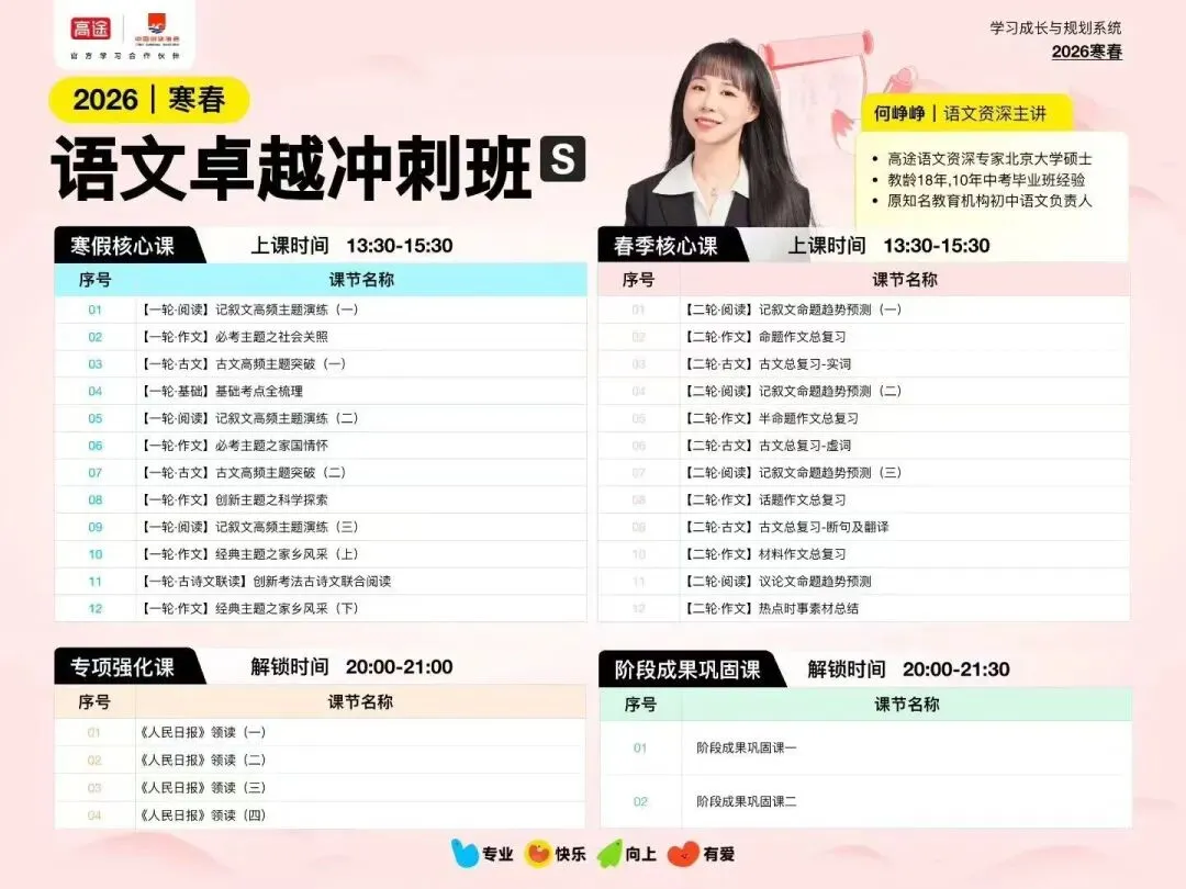 2026中考决胜冲刺精品班正式就位,全程贴合初三学习进度,课程实时同步更新,紧跟校内复习节奏,适配整个初三备考全过程. 第7张