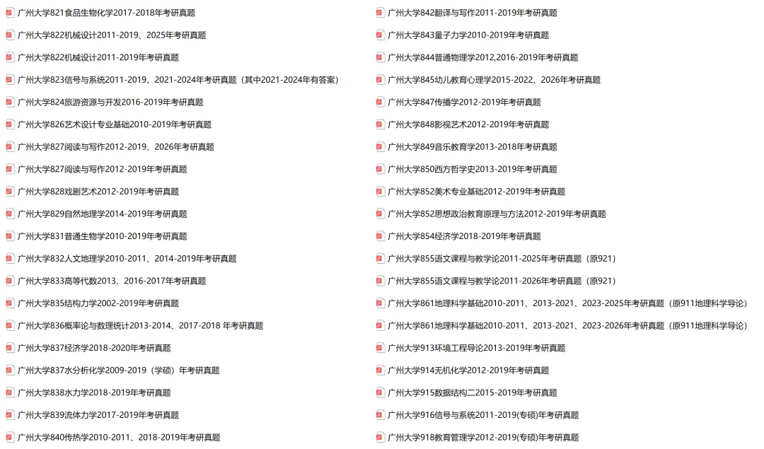 2027考研||广州大学考研专业课历年真题汇总(含2026真题+2025+2024) 第3张 2027考研||广州大学考研专业课历年真题汇总(含2026真题+2025+2024) 第3张
