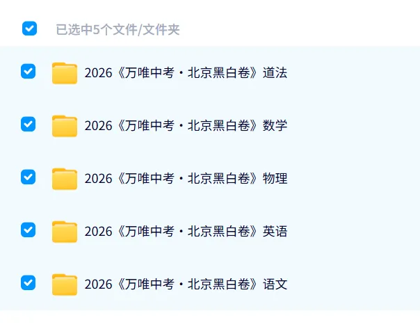 2026《万唯中考黑白卷》12省市 第4张