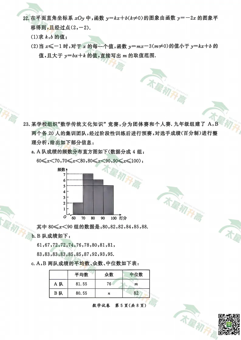 2026东城初三一模数学、物理、英语试卷出炉! 第7张 2026东城初三一模数学、物理、英语试卷出炉! 第7张