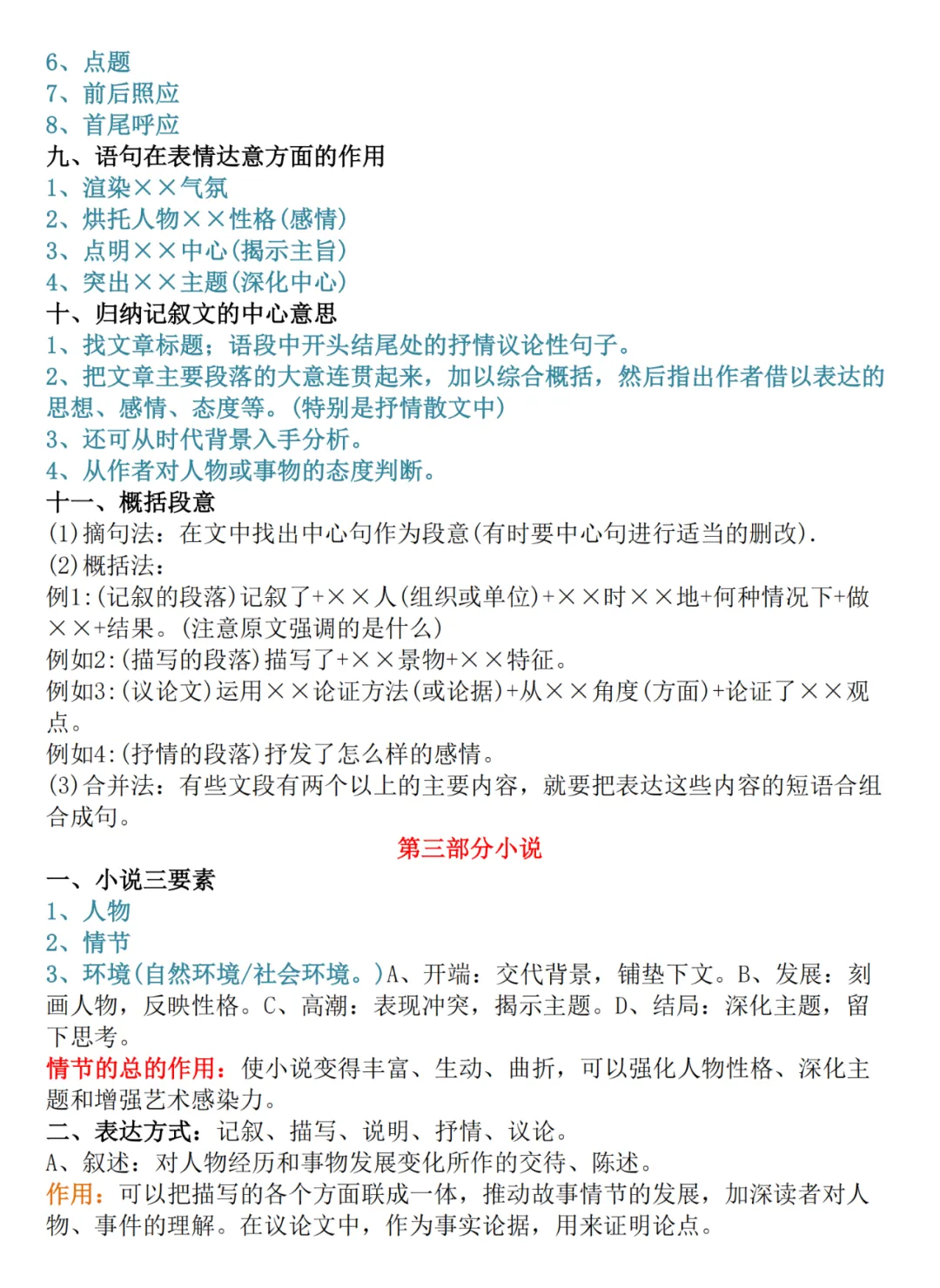【璐语文】中考语文基础知识点归纳,都是要考的 第16张