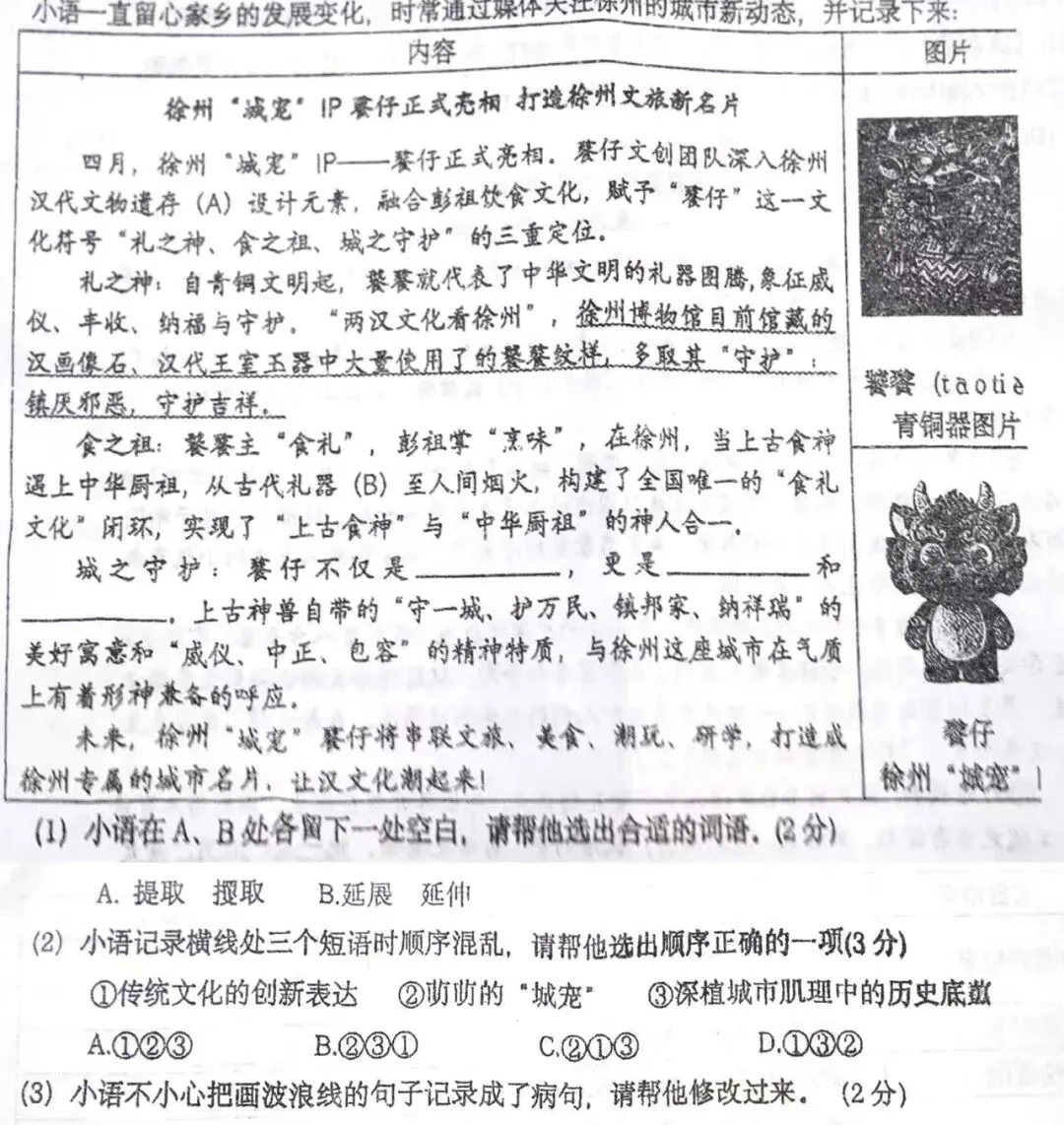 徐州有初中语文试卷考到了TA! 第12张