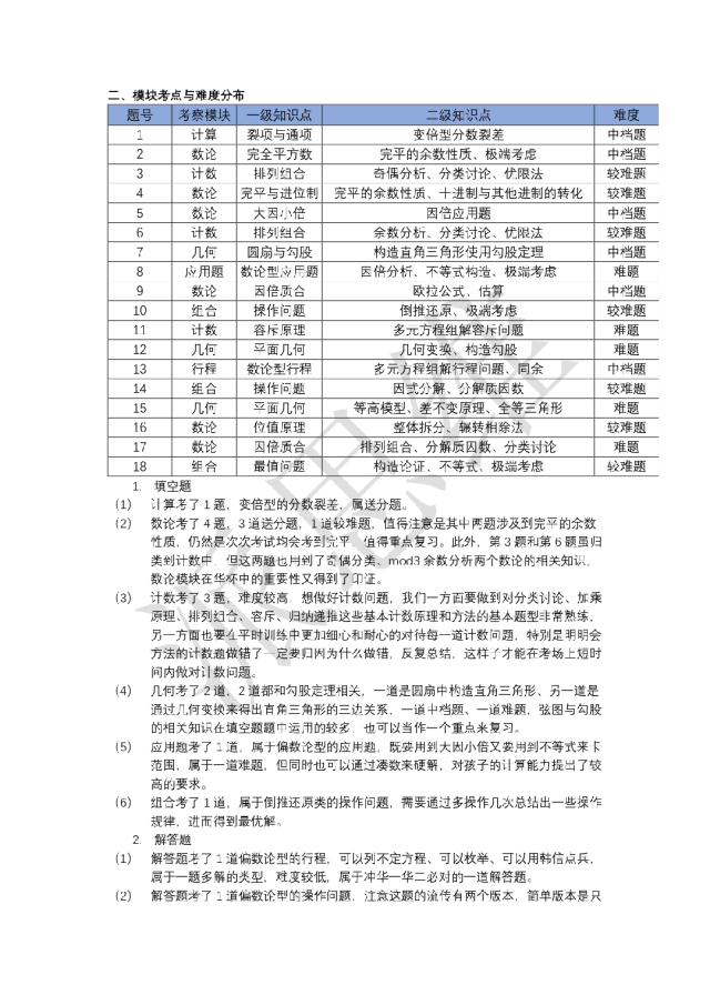 2026年华数之星冬令营澳门营试卷分析 第2张
