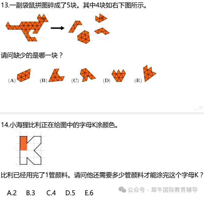 2026年袋鼠数学LevelA真题及答案解析领取!启发1-2年级数学思维 第8张