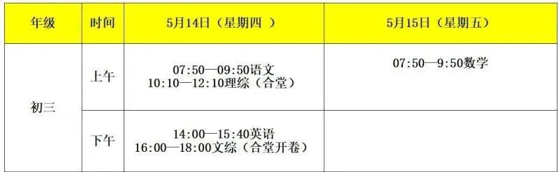 长沙中考 郡系二模、雅系一模安排出炉(附全科命题说明) 第1张