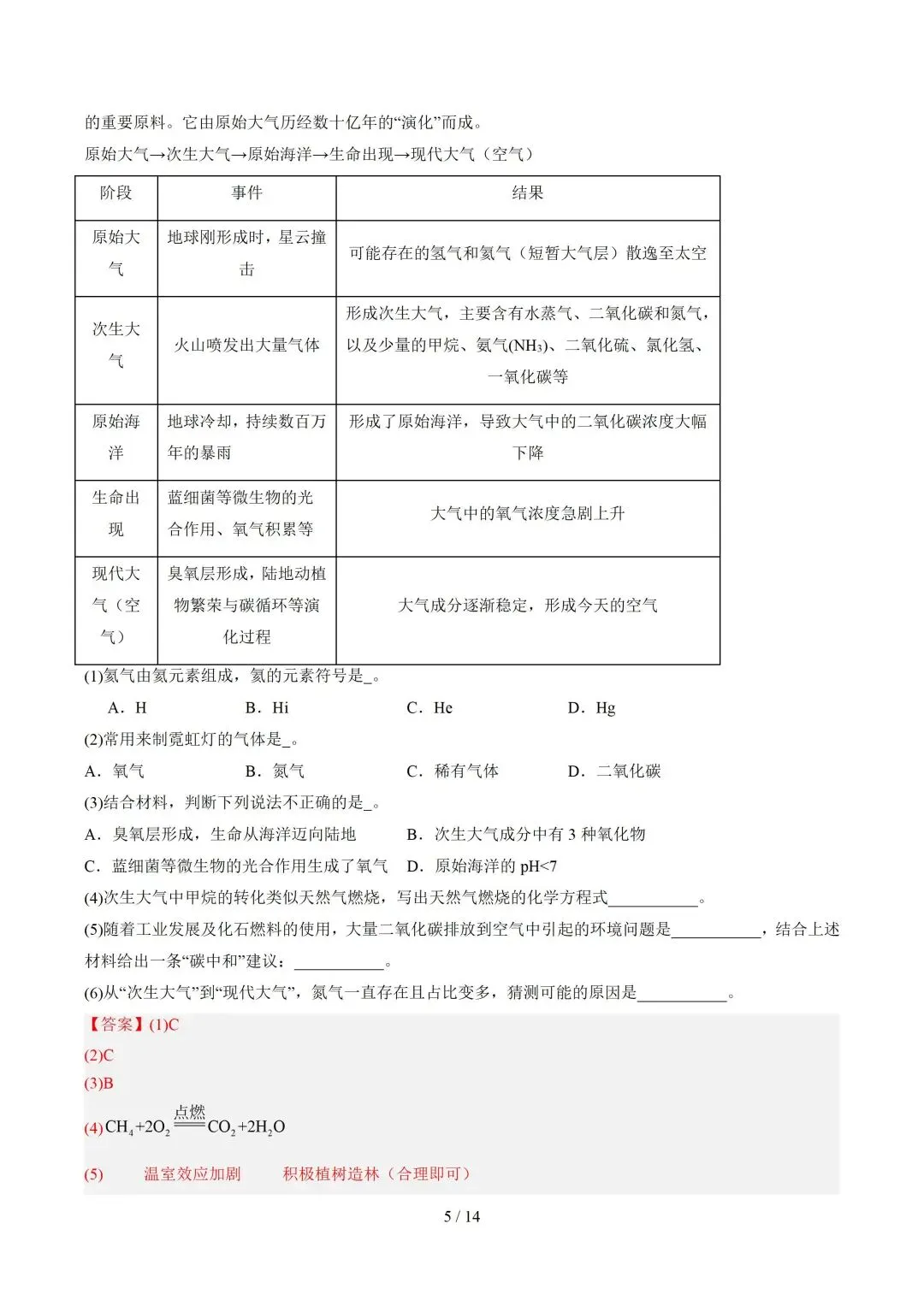 上海近三年中考各科真题汇总+ 2026年中考化学一模分类汇编 第95张