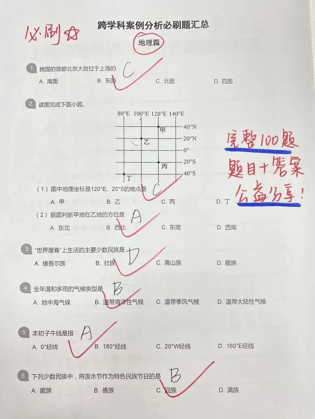 抓紧背吧!26上海中考跨学科,就考这100题 第3张