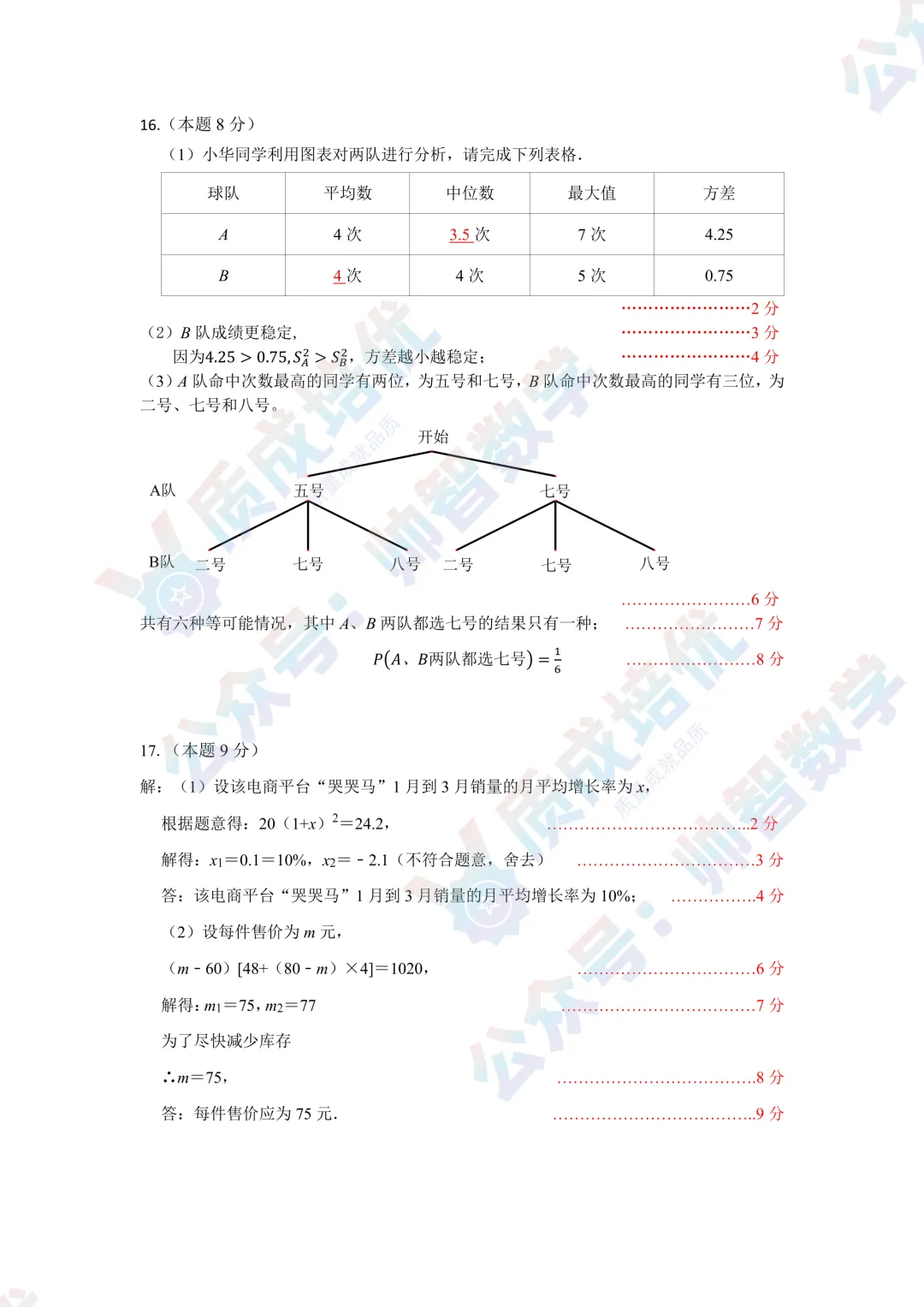 最新!南山实验二模数学真题+解析出炉! 第8张