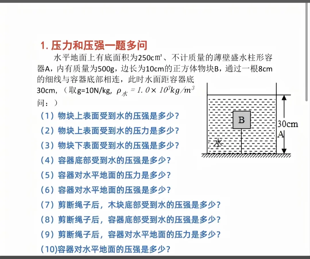 中考物理一题多问总结 第1张