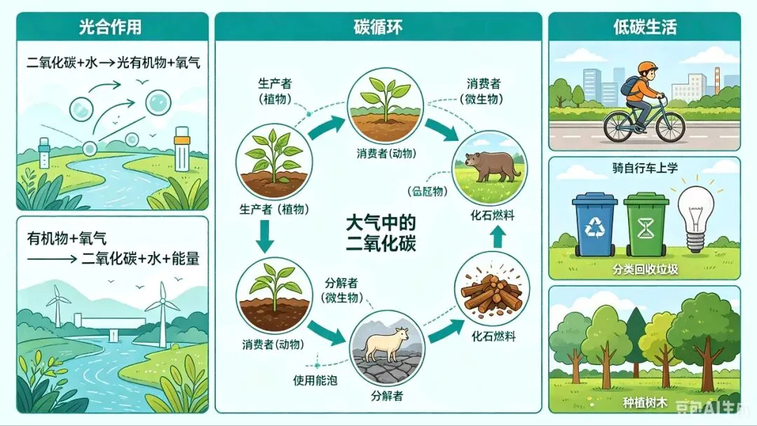 中考生物「碳中和」高频考点梳理,一文搞定中考出题套路! 第2张