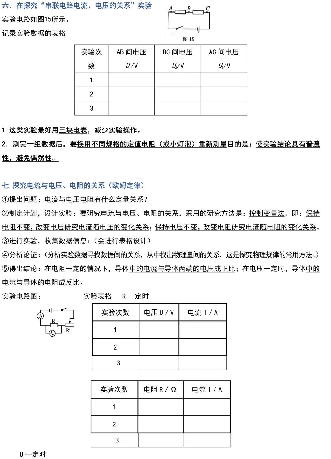中考物理重要实验最全总结清晰图片版,赶紧保存吧! 第5张