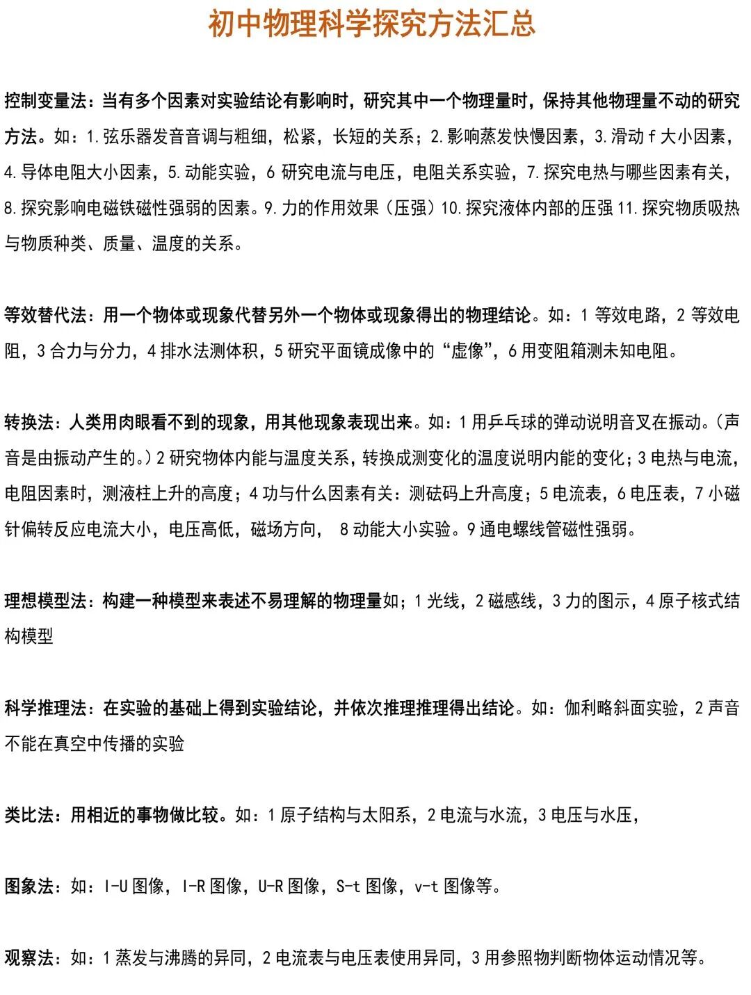 中考物理重要实验最全总结清晰图片版,赶紧保存吧! 第11张