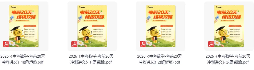 2026《中考•考前20天冲刺讲义1-2》(数学) 第3张