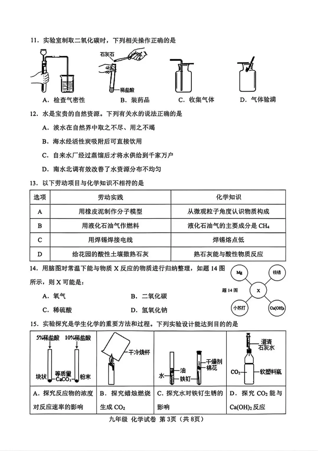 2026年中考模拟考试化学试题26 第3张