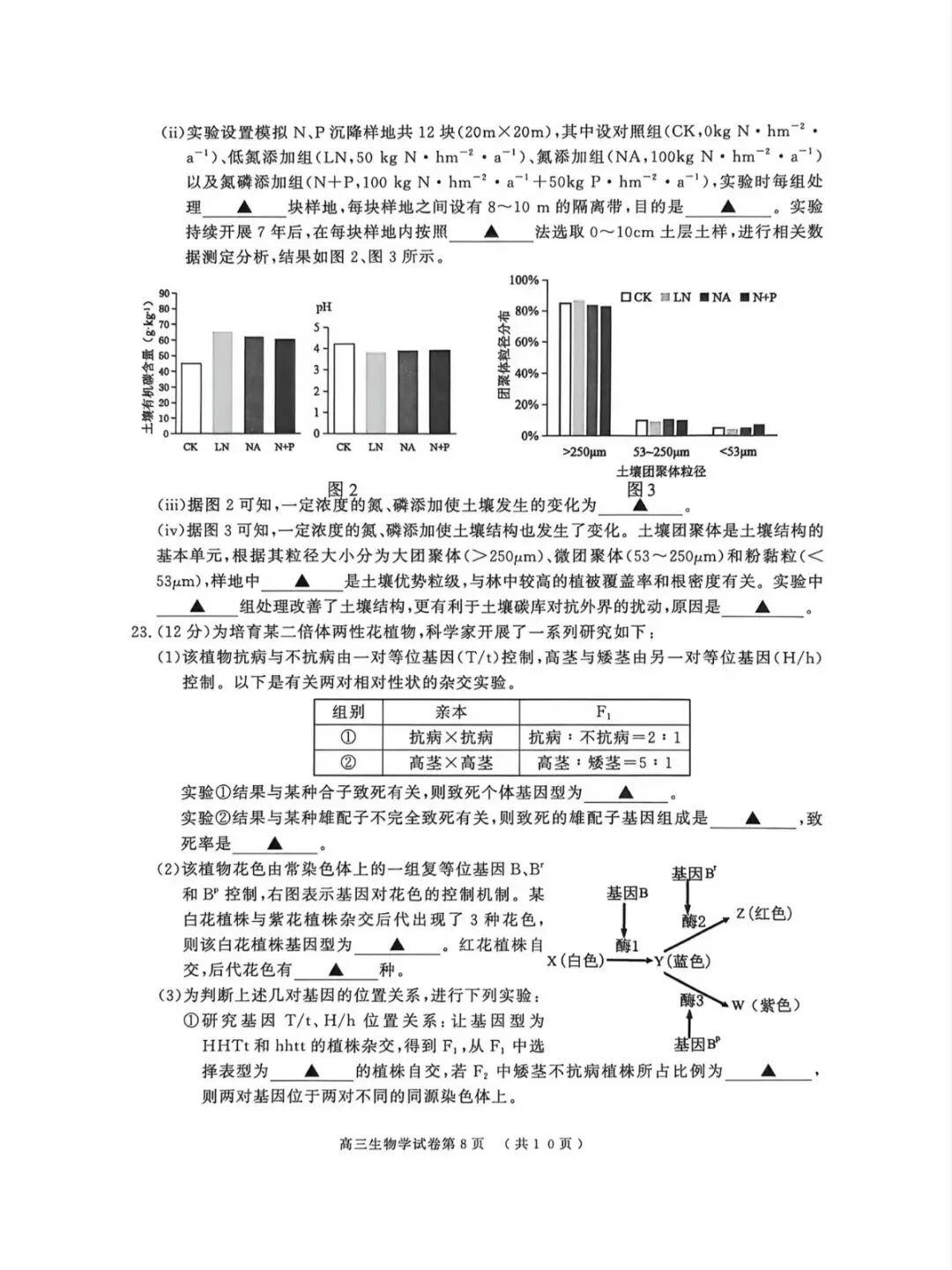 2026年南京高三二模化学试卷、生物学试卷和参考答案 第16张