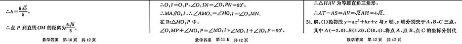 中考数学 | 2026河北省中考押题卷一含答案 第23张