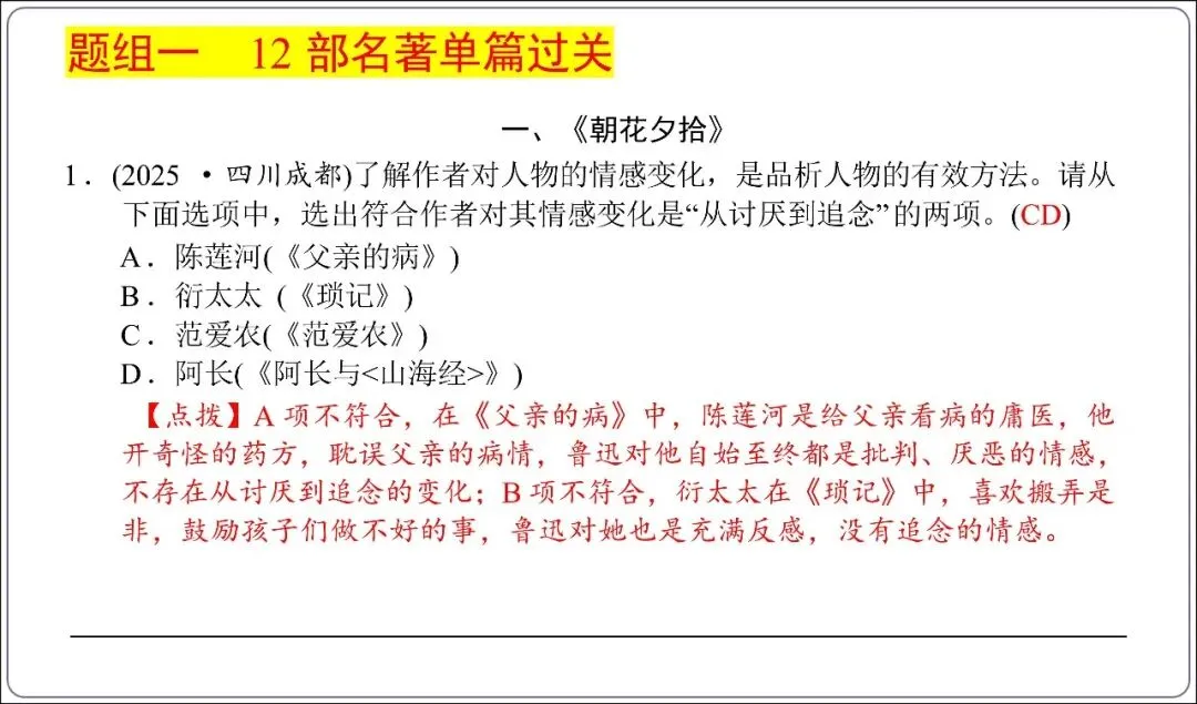 中考专项复习-12部名著阅读必刷题单篇过关+多部联读(讲解版,ppt73张) 第2张