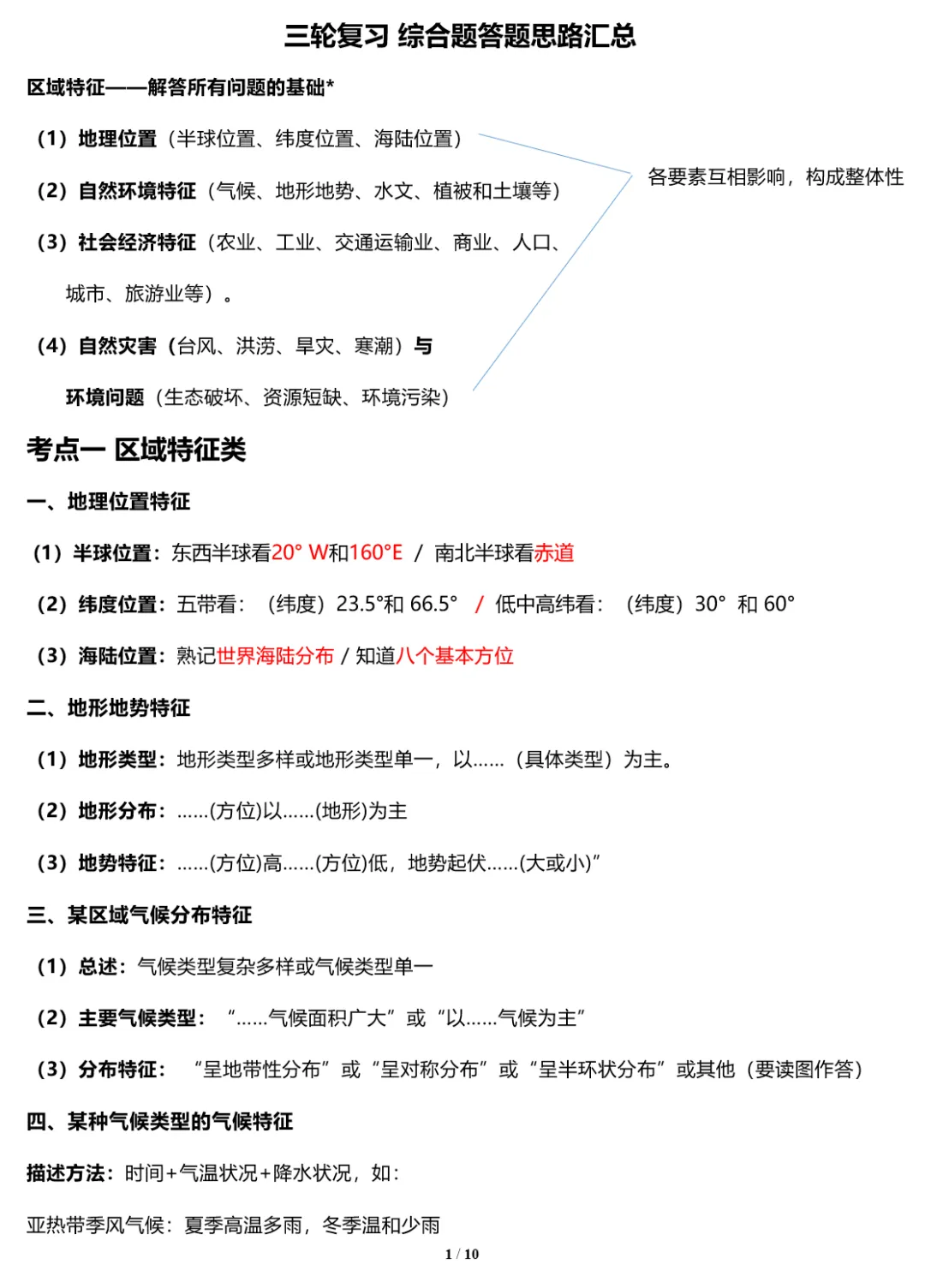 2026年中考地理三轮复习专题 综合题答题思路汇总 第147张