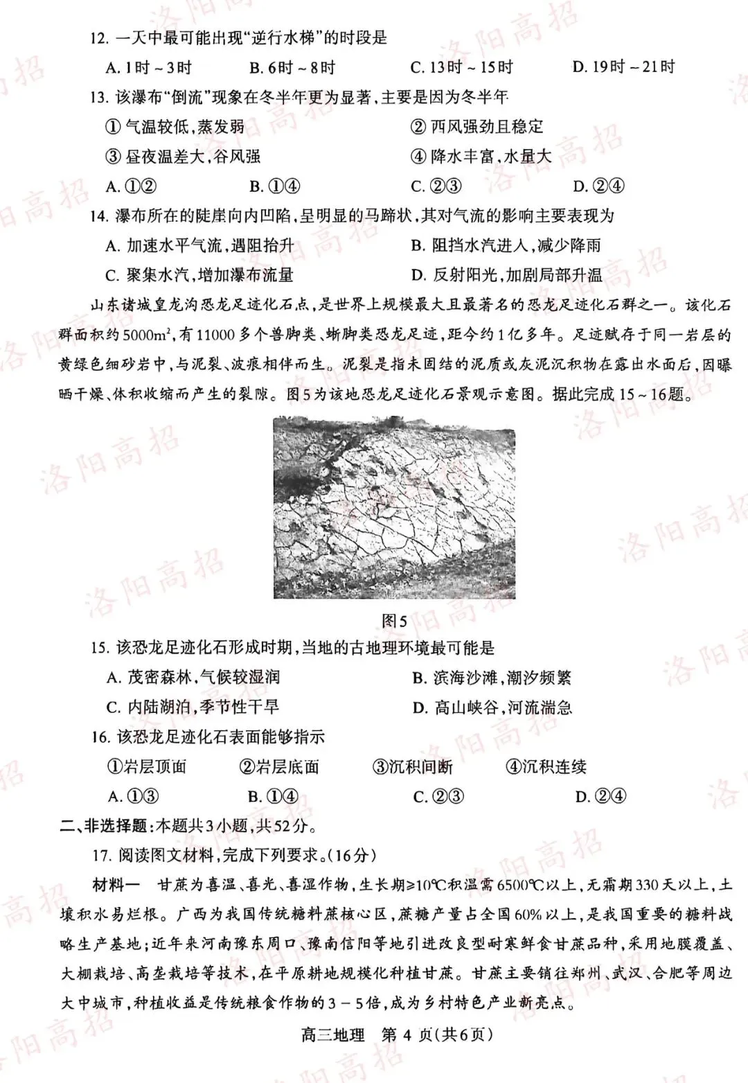 洛阳高三四测答案、试卷来了 第72张