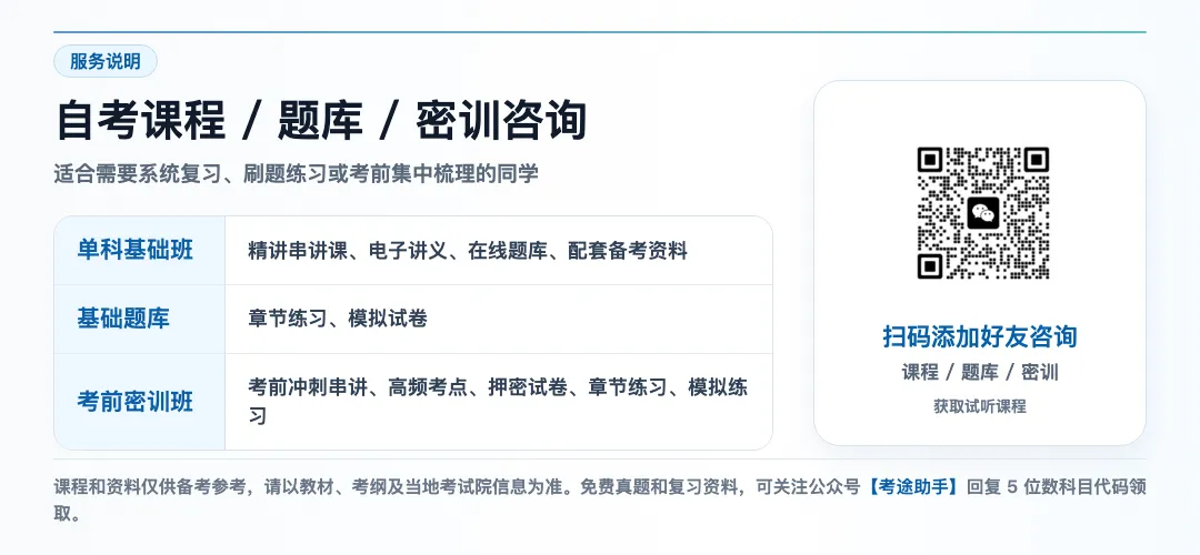 速来!26年4月自考公共课真题更新,这6科资料免费拿! 第2张