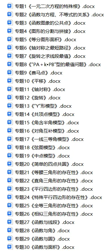 2026年初中数学•中考压轴题几何模型30讲 第1张