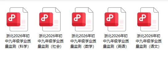 2026年湖州市中考一模试卷免费领取 第2张