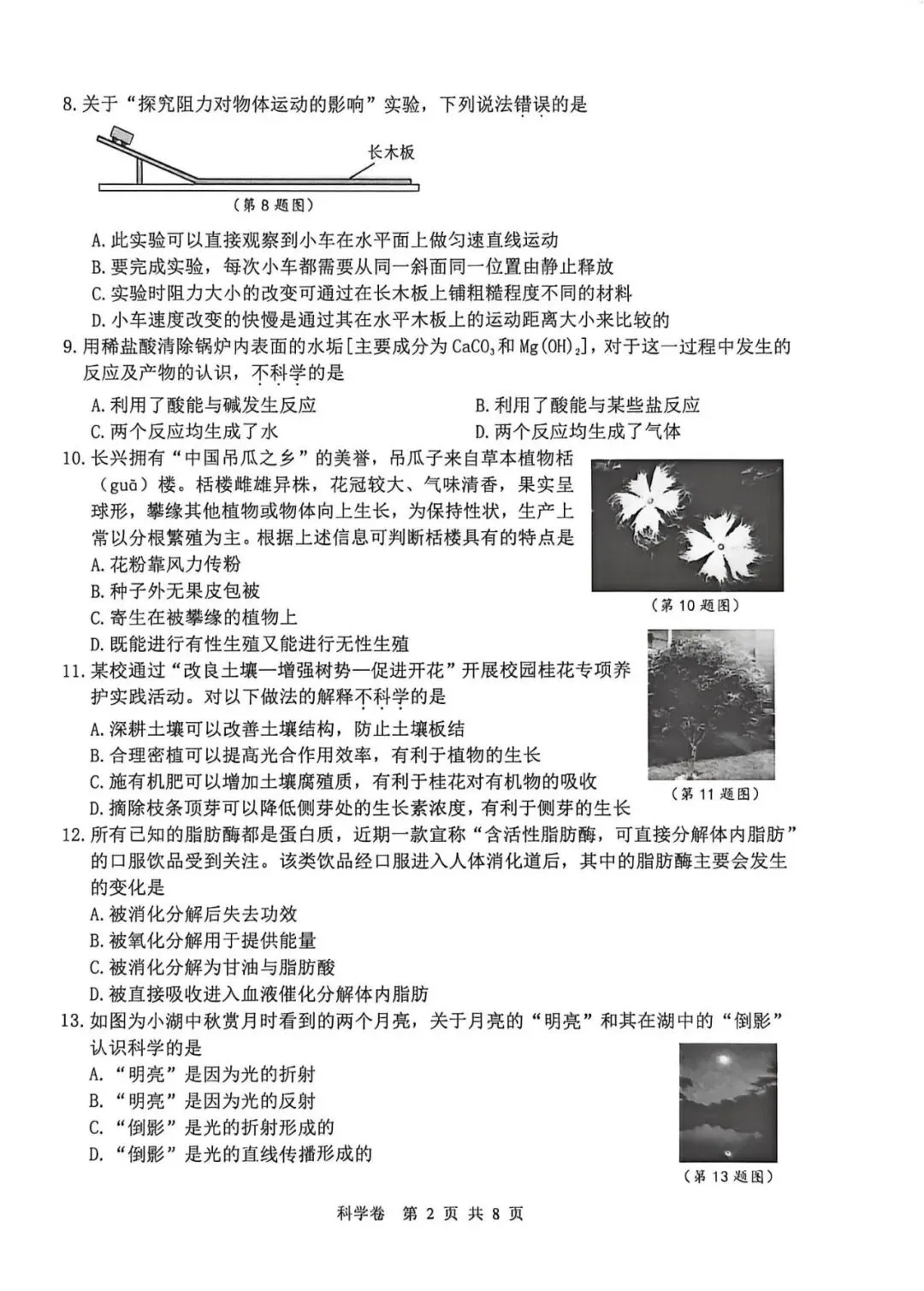 2026年湖州市中考一模试卷免费领取 第5张