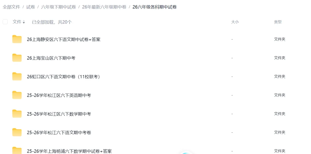 26六年级期中试卷全科合集 第2张