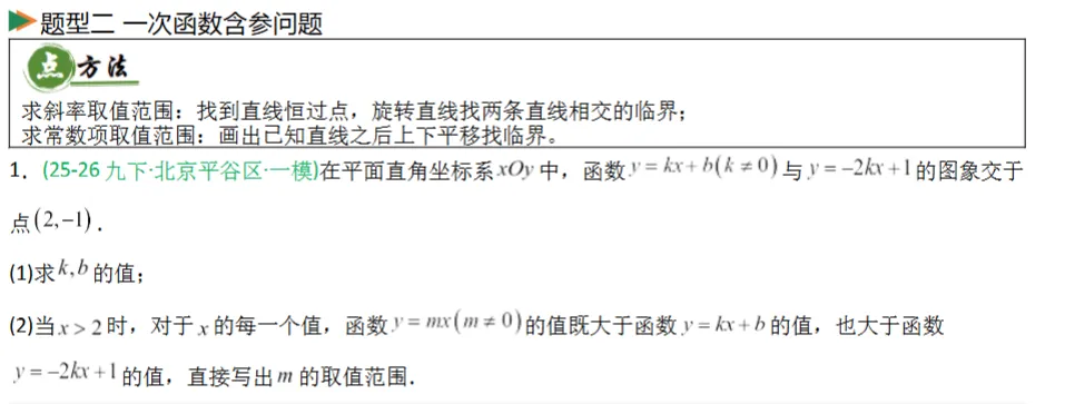 中考数学一次函数与反比例函数实战解题技巧(北京中考专用・21题必拿分) 第1张