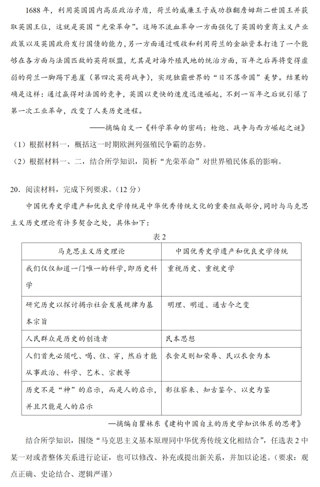 高考真题|2024年高考江西卷历史试题和答案 第6张