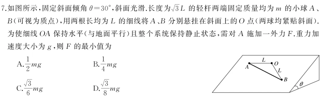 2026届高三全真模拟适应性考试·物理试题及参考答案 第14张