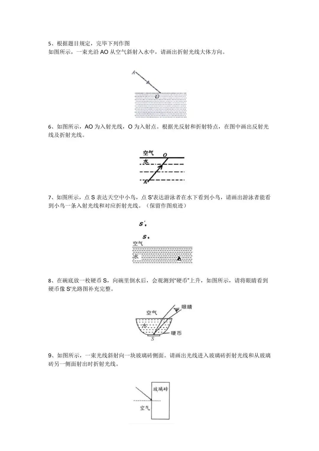 初中物理中考【真题】作图专项训练 第14张